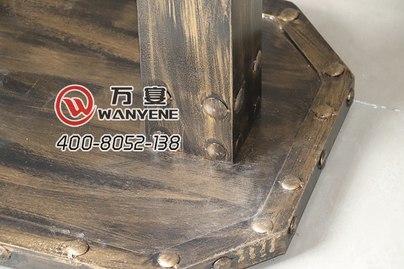 五金铁艺铜钉脚餐桌-桌脚底座
